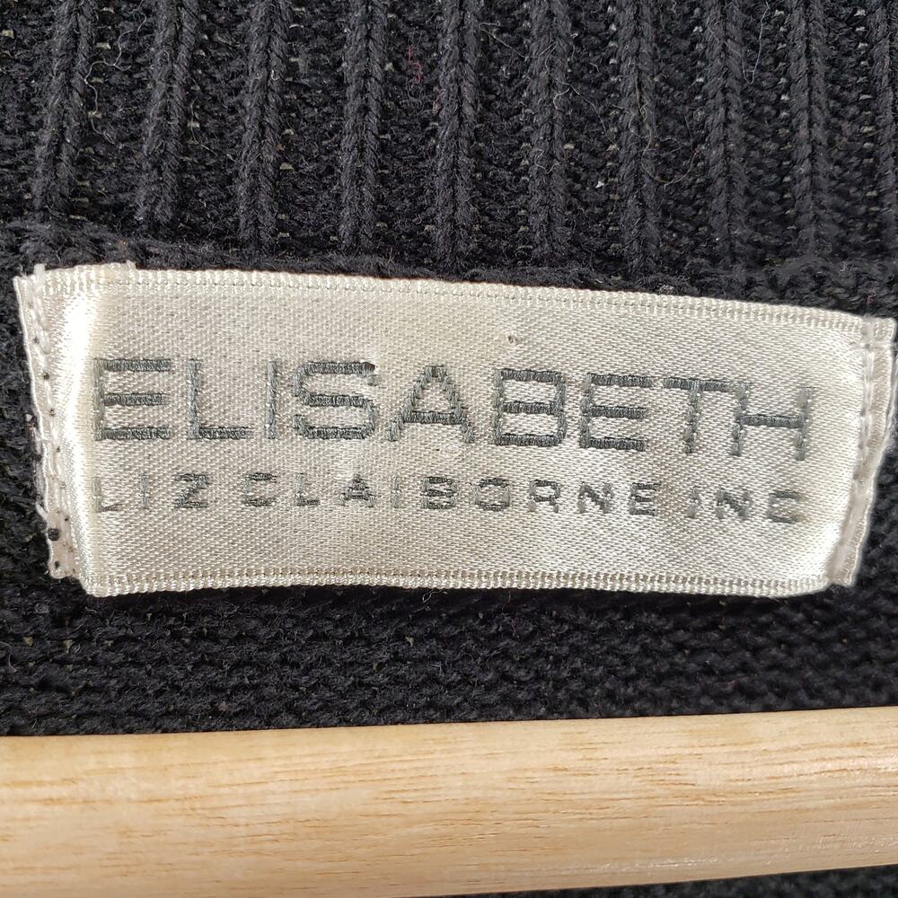 Elisabeth by Liz Claiborne Size 1X* Cardigan Black and Gold Chain Button-Down - Picture 3 of 10